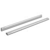 vidaXL Klesslanger 2 pcs s&oslash;lv 764 x 15 x 29 mm Aluminium Legering