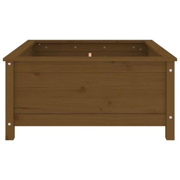 vidaXL Plantekasse honningbrun 82,5x82,5x39 cm heltre furu