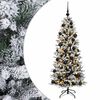 vidaXL Kunstig juletre med julekuler 150 cm 150 LED-lys Varmhvit
