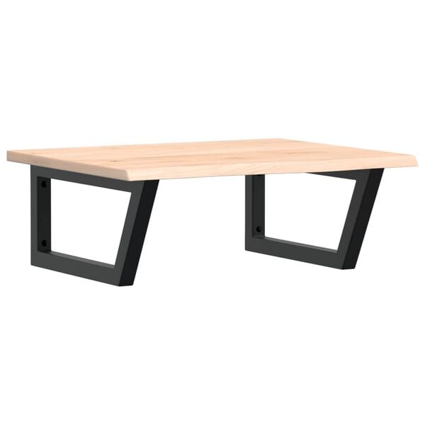 vidaXL Servanthylle veggmontert st&aring;l og heltre eik