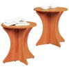 vidaXL Kaffebord 2 pcs Vokset Brun Heltre furu
