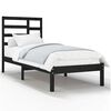 vidaXL Sengeramme svart heltre 90x190 cm Single