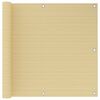 vidaXL Balkongskjerm beige 90x300 cm HDPE