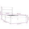vidaXL Sengeramme heltre 75x190 cm