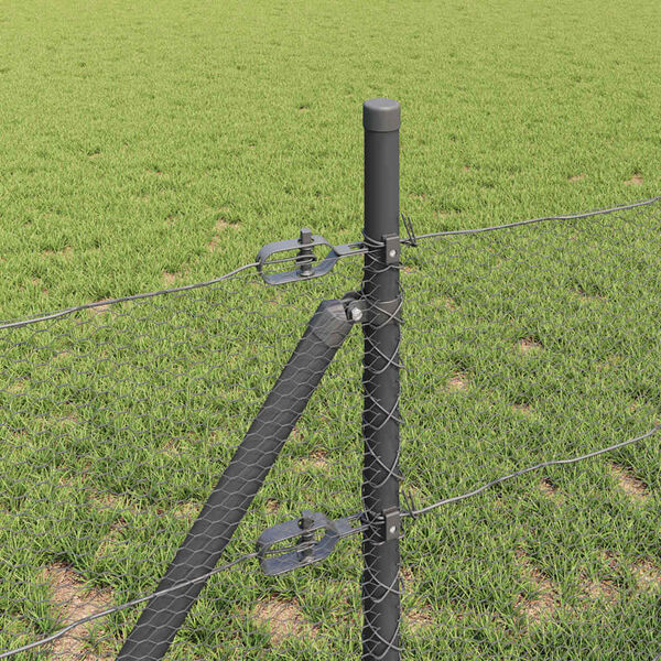 vidaXL Gjerdep&aring;le Gr&aring; 10 x 0,5 m (13 mm mesh) St&aring;l og PVC