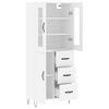vidaXL Highboard hvit 69,5x34x180 cm konstruert tre