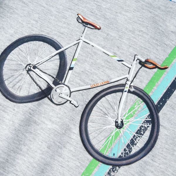 T-skjorte for barn med korte ermer grå 104