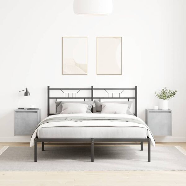 vidaXL Veggmonterte nattbord 2 stk betonggr&aring; 38x34x40 cm