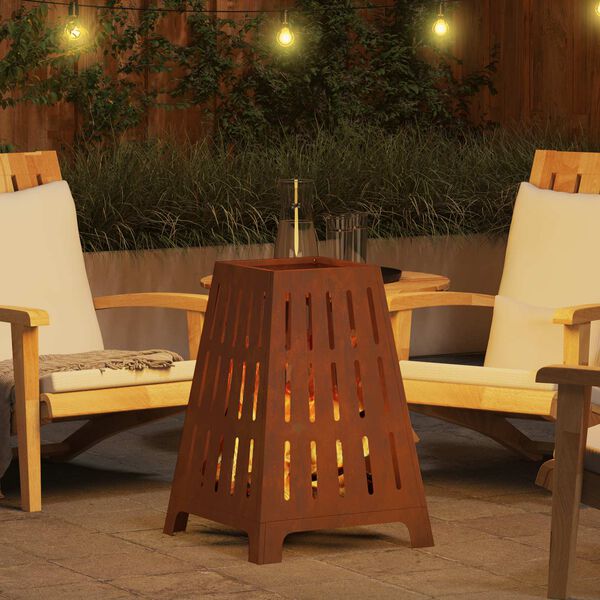 vidaXL B&aring;lplass Brun 50 x 50 x 70 cm Cortenst&aring;l