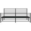 vidaXL Sengeramme i metall med hode- og fotgavl svart 183x213 cm