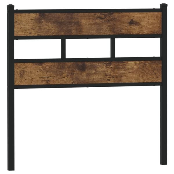 vidaXL Utskiftbar sengegavl r&oslash;kt eik 75 cm jern og konstruert tre