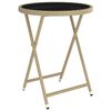 vidaXL Hagebistrosett 5 deler polyrotting og herdet glass beige