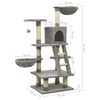 vidaXL Kloretre med klorestolper i sisal 122 cm grå