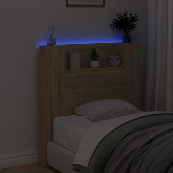 vidaXL Hodegavl Sonoma eik 100 x 16,5 x 103,5 cm Konstruert tre