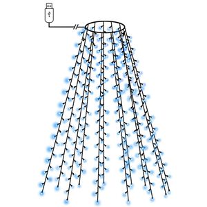 vidaXL Nettlys for juletre med 150 LED bl&aring; 150 cm