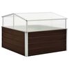 vidaXL Drivhus brun 100x100x85 cm galvanisert st&aring;l