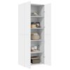 vidaXL Highboard hvit 70x42,5x185 cm konstruert tre