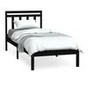 vidaXL Sengeramme svart 90x190 cm Single heltre