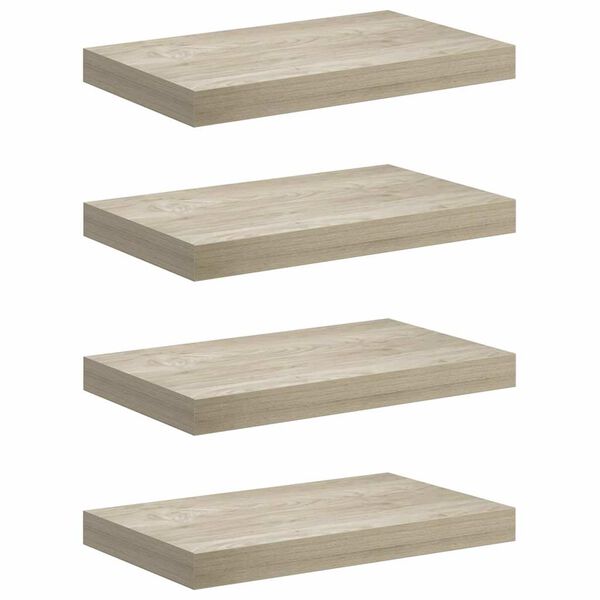 vidaXL Flytende vegghyller 4 stk eik 40x23x3,8 cm MDF
