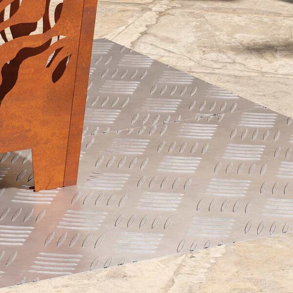 vidaXL Trinn Rektangul&aelig;r 2 pcs s&oslash;lv 100 x 40 cm Aluminium