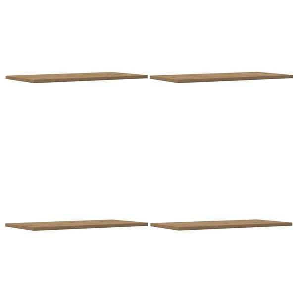vidaXL Vegghyller 4 stk artisan eik 60x30x1,5 cm konstruert tre