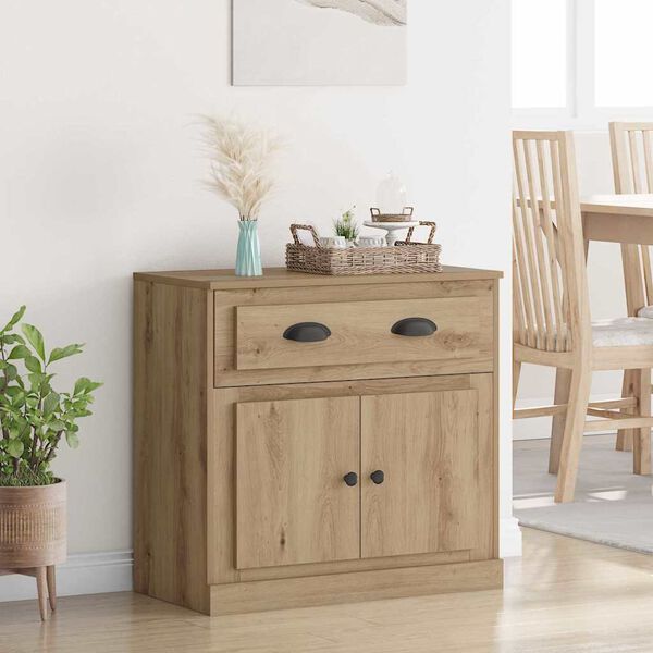 vidaXL H&oslash;yskap Artisan Eik 70 x 35,5 x 67,5 cm Konstruert tre