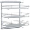 vidaXL Uttrekkbare kurvskuffer 3 etasjer 47x35x56 cm