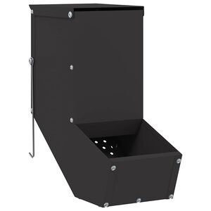 vidaXL Kaninf&ocirc;rer Svart 12,5 x 26 x 28,5 cm 1 kg Kaldvalsget St&aring;l