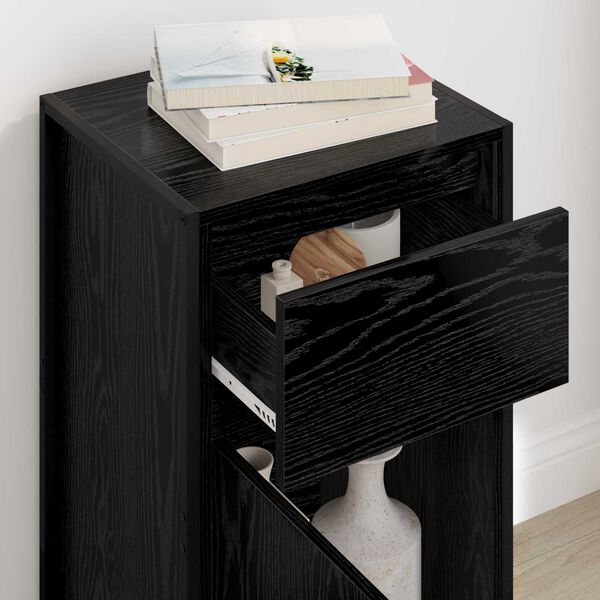 vidaXL Serviesskap Svart Eik 81 x 36 x 150.5 cm Konstruert tre