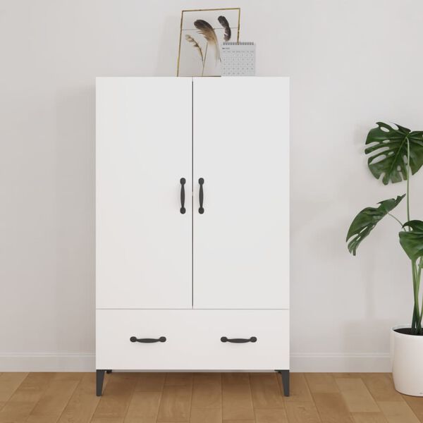 vidaXL Highboard hvit 70x31x115 cm konstruert tre