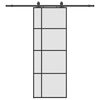 vidaXL Skyved&oslash;r med monteringssett svart 76x205 cm ESG-glass