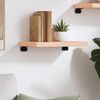 vidaXL Vegghylle 40x30x(2-4) cm ubehandlet heltre eik