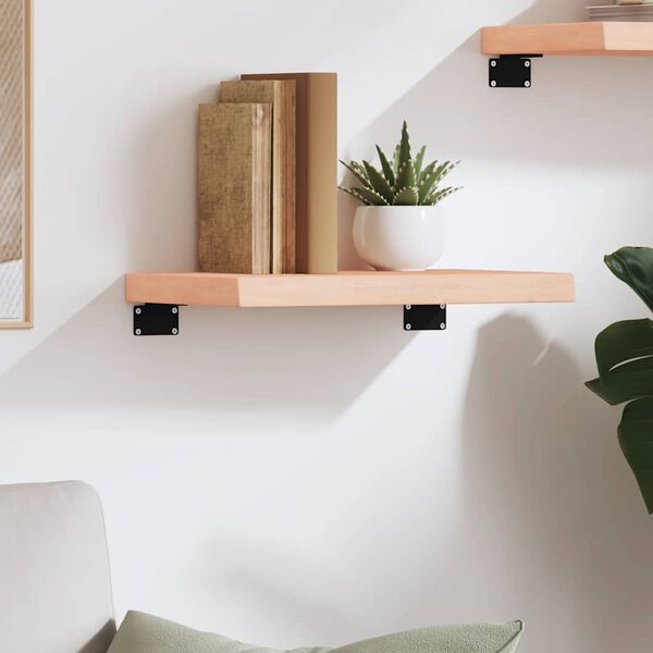 vidaXL Vegghylle 40x30x(2-4) cm ubehandlet heltre eik