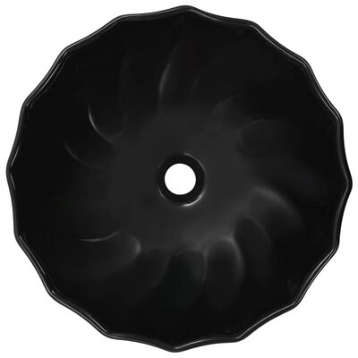 vidaXL Vask 46x17 cm keramikk svart