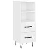 vidaXL Highboard h&oslash;yglans hvit 34,5x34x180 cm konstruert tre