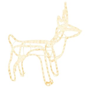 vidaXL Julereinsdyrfigur varmhvit 60x30x60 cm