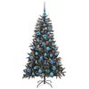 vidaXL Kunstig juletre med 150 LED gr&oslash;nn 150 cm PVC og plast og st&aring;l