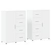 vidaXL Skjenker 2 stk hvit 60x31x84 cm konstruert tre