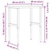 vidaXL Arbeidsbenk 80x60x(73-99,5) cm heltre akasie rektangulær