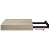 vidaXL Flytende vegghylle eik 23x23,5x3,8 cm MDF