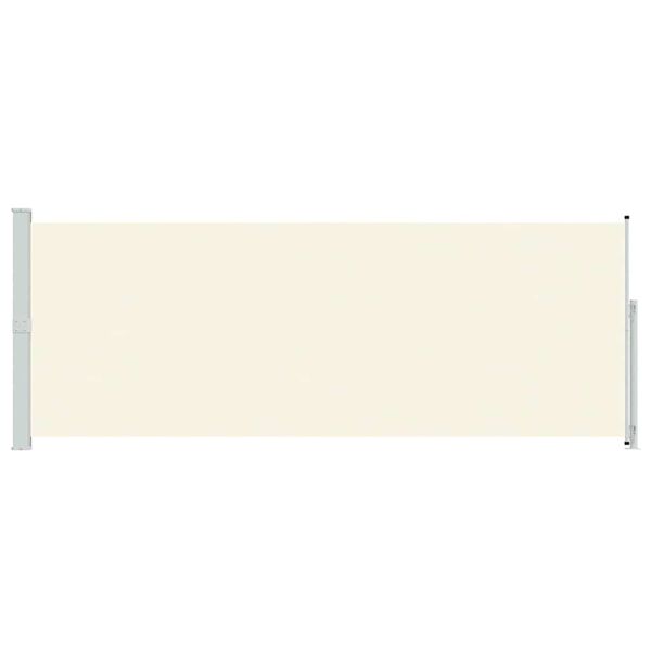 vidaXL Uttrekkbar sidemarkise 180x500 cm kremhvit