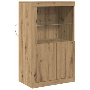 vidaXL LED sideboard 60,5 x 37 x 100 cm Konstruert tre Artisan Eik