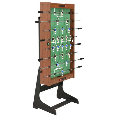 vidaXL Sammenleggbart fotballbord 121x61x80 cm brun