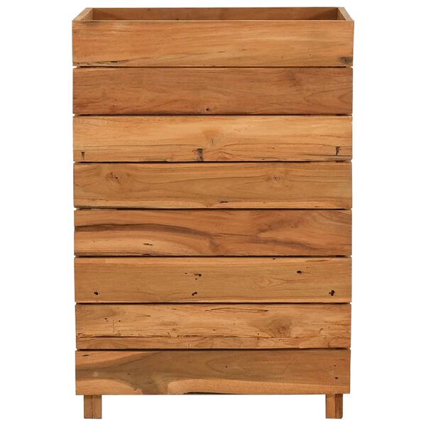 vidaXL H&oslash;ybed 50x40x72 cm resirkulert teak og st&aring;l