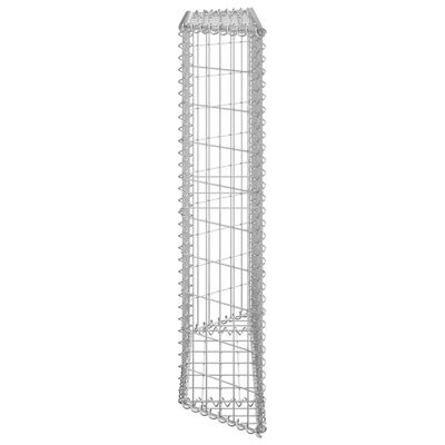 vidaXL Gabion høybed trapesform galvanisert stål 100x20x100 cm