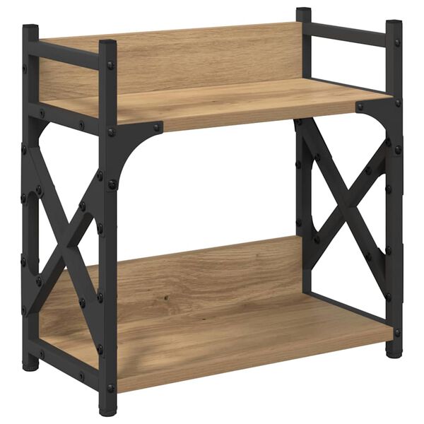 vidaXL Skiverstativ Artisan Eik 40 x 20 x 40 cm Konstruert tre