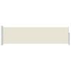 vidaXL Uttrekkbar sidemarkise 140x500 cm kremhvit
