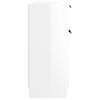 vidaXL Skjenk h&oslash;yglans hvit 60x30x70 cm konstruert tre