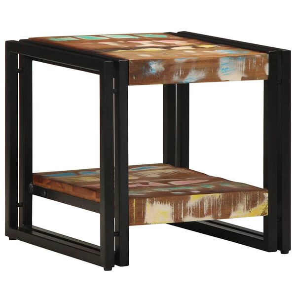 vidaXL Kaffebord Flerfarget 40 x 40 x 38 cm Massiv Reclaim Tre