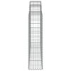 vidaXL Gabionkurver buede 4 stk 200x30x120/140 cm galvanisert jern